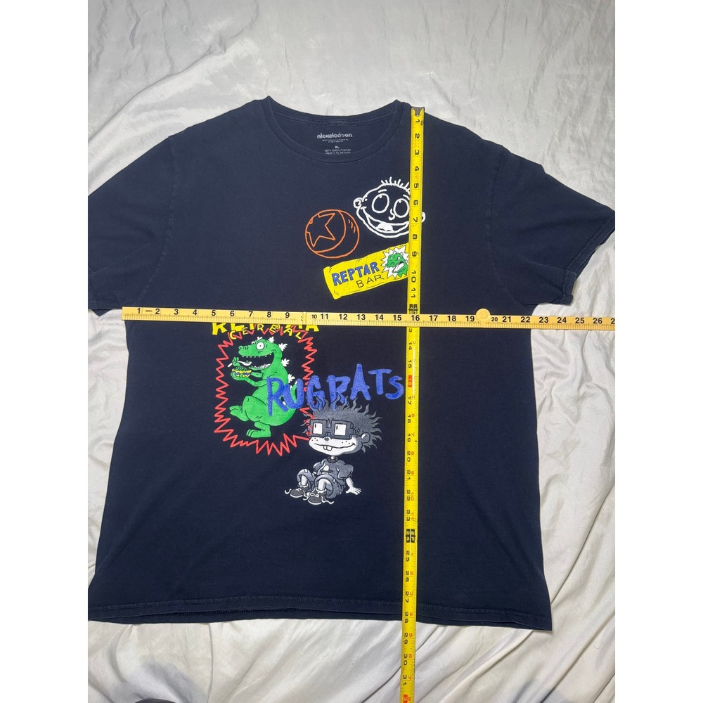 Nickelodeon Rugrats Graphic T-Shirt Mens XL Black 1991 Reptar 90s Cartoon Tee‎ - Picture 3 of 4